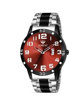 mk-3054k analogue watch with steel strap