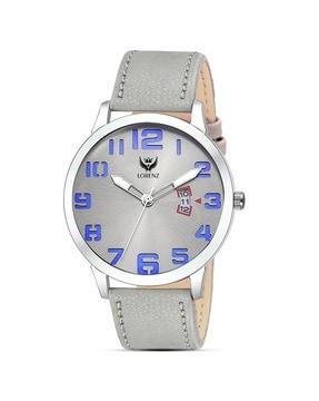 mk-3063k analogue watch with leather strap