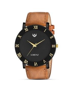 mk-3090k analogue watch with leather strap