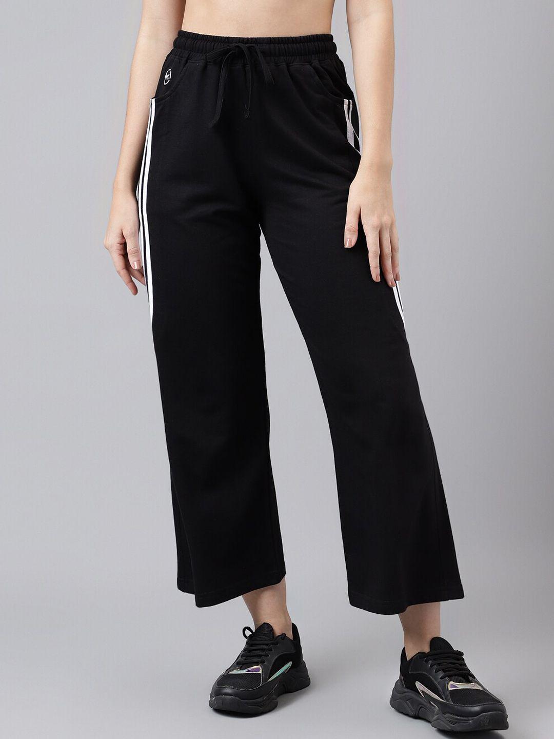 mkh women mid-rise relaxed-fit dry fit track pants
