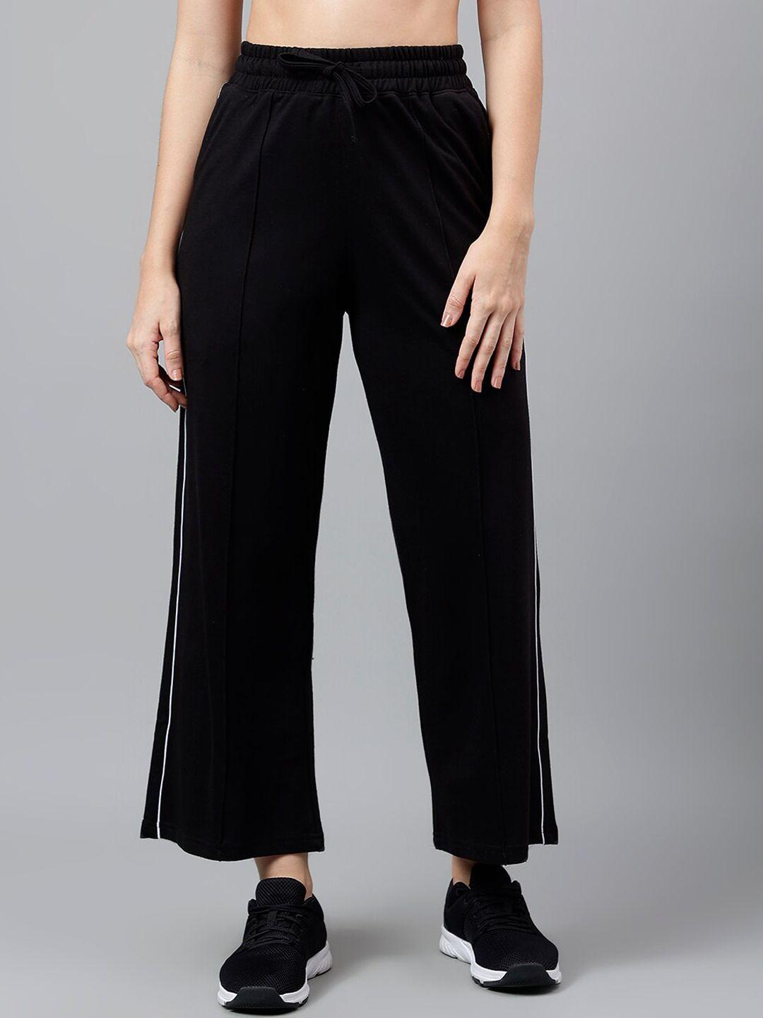 mkh women mid-rise relaxed-fit dry fit track pants