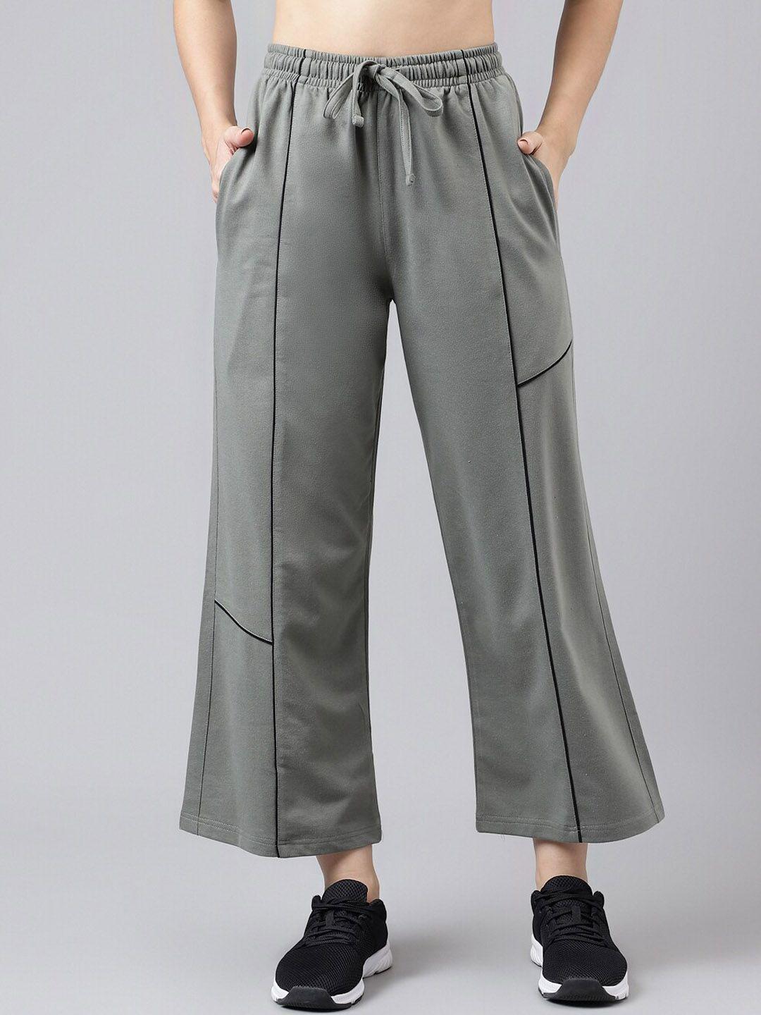 mkh women mid-rise relaxed-fit dry fit track pants