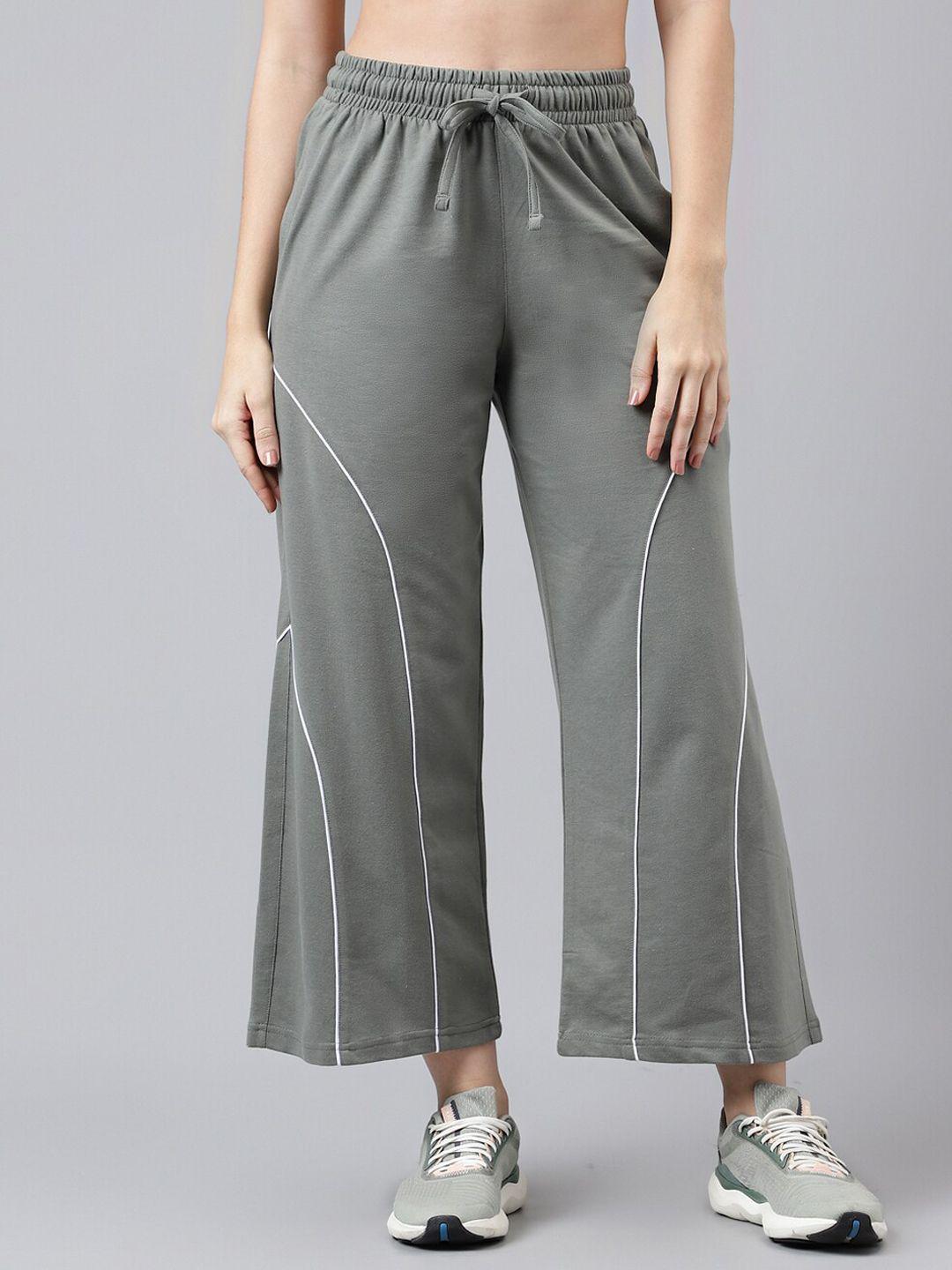 mkh women mid-rise relaxed-fit track pants