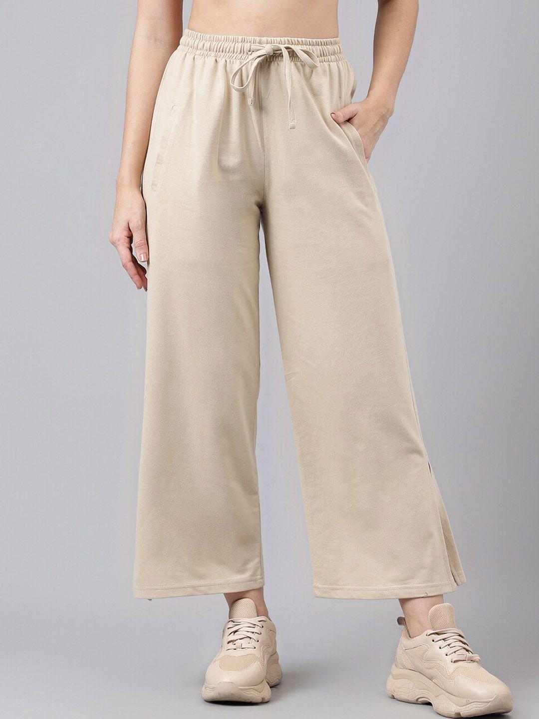 mkh women mid-rise relaxed-fit track pants