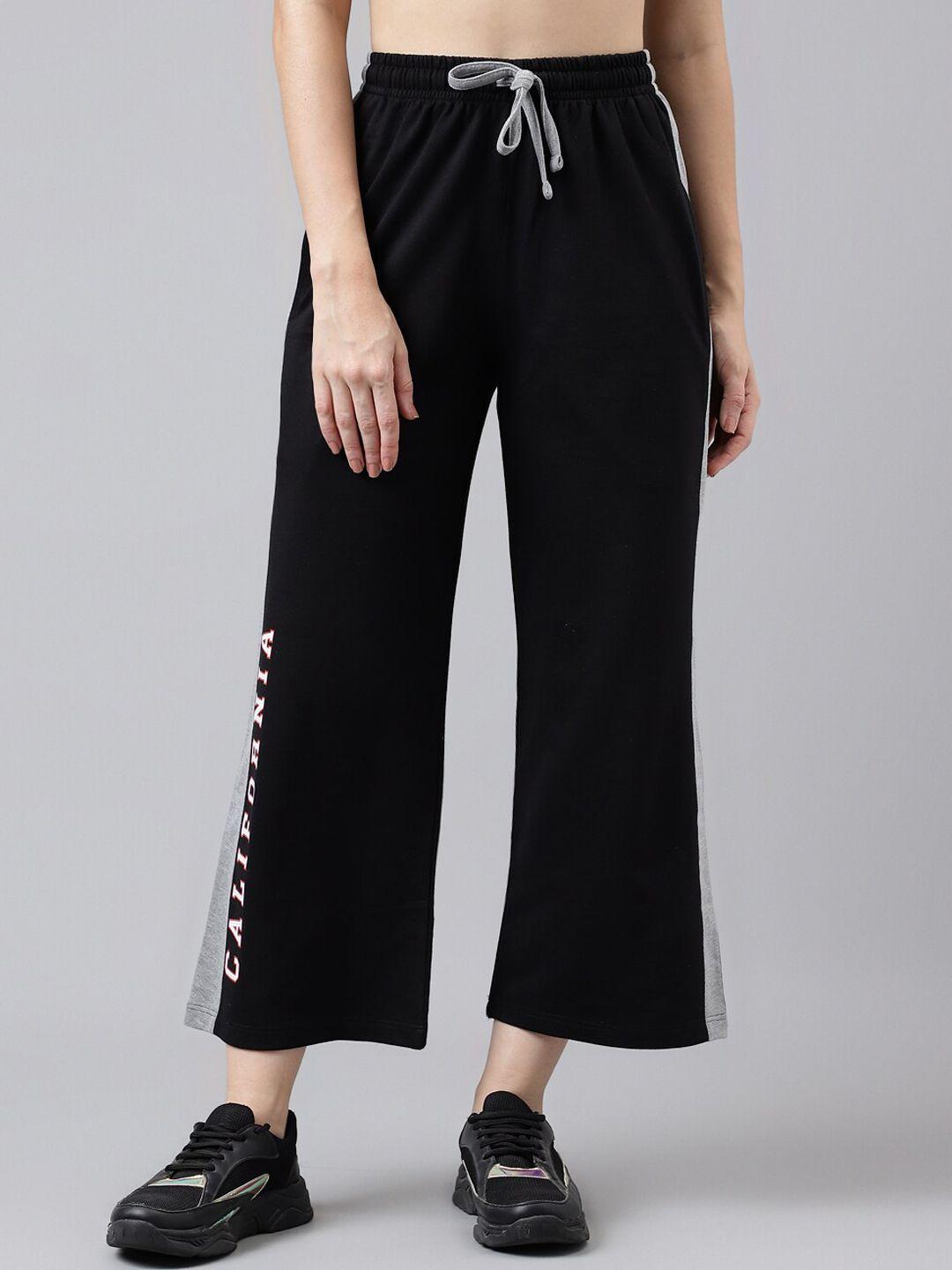 mkh women mid-rise relaxed-fit track pants