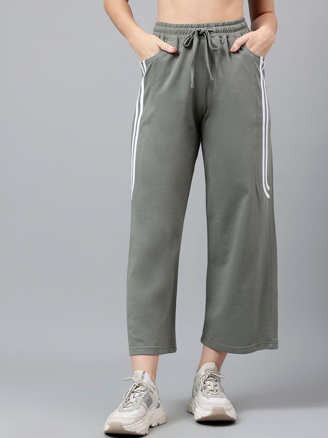 mkh women mid-rise relaxed-fit track pants