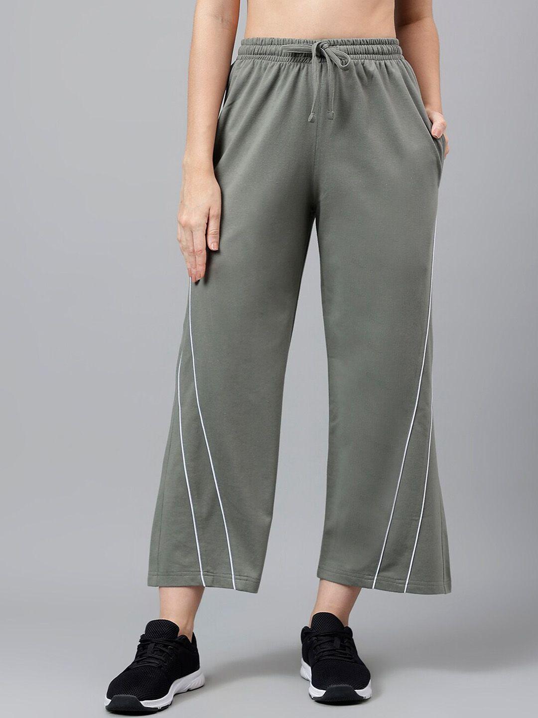 mkh women mid-rise relaxed-fit track pants