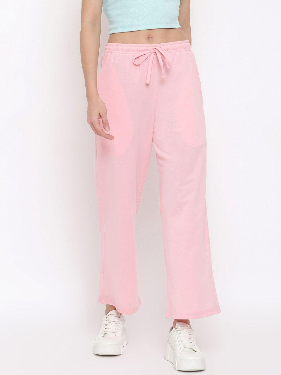 mkh women pink solid track pants