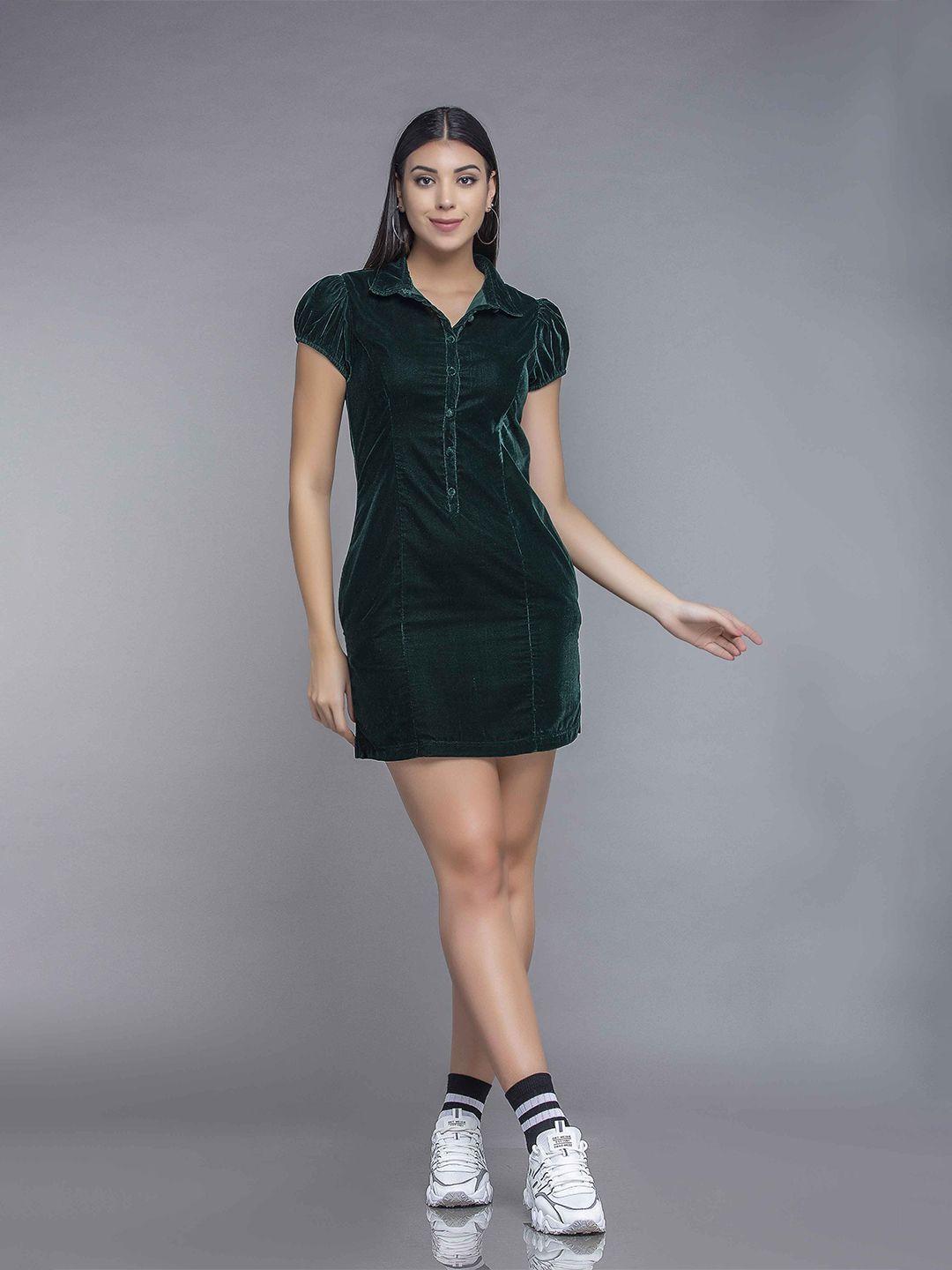 mkoal velvet sheath mini dress