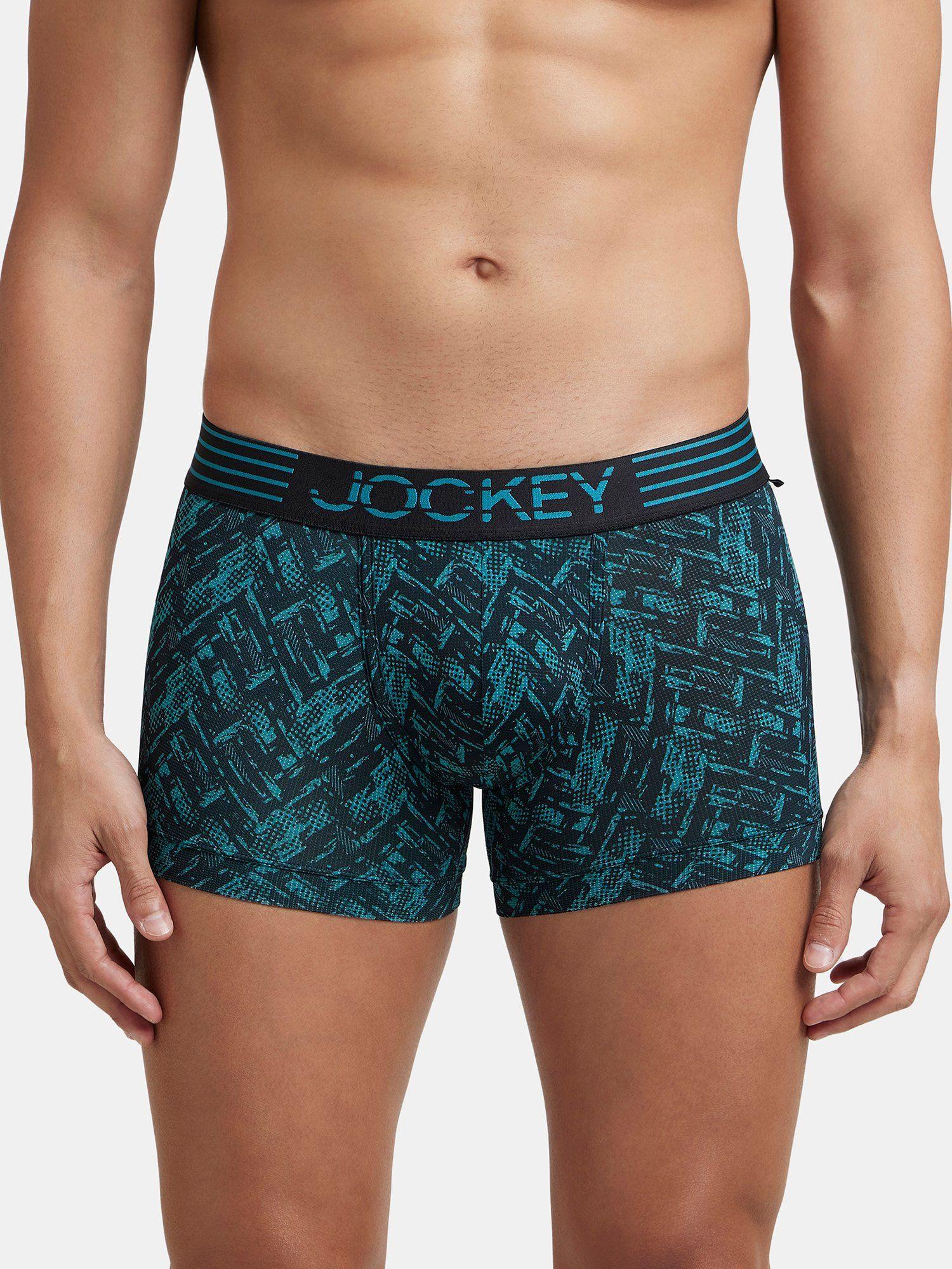 mm08 mens microfiber mesh elastane printed performance trunk- ocean depth