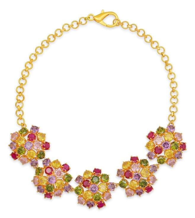 mnsh bauble crystal multi color choker