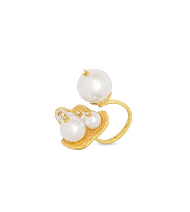 mnsh pearl diamond ring