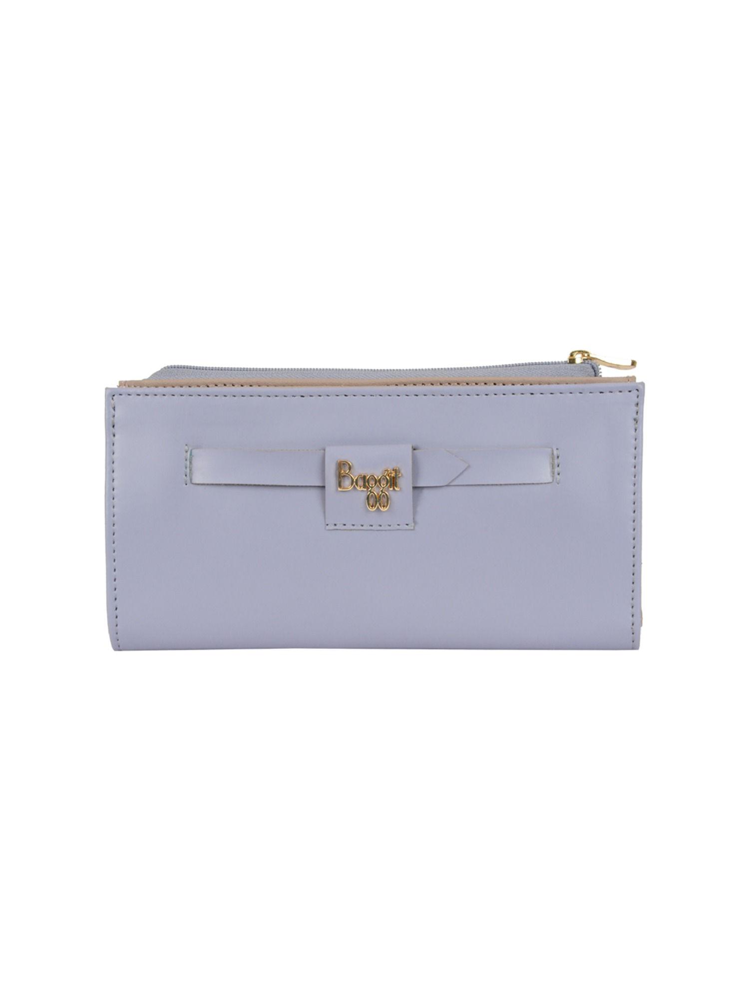 moa large purple 2 fold wallet
