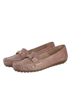 moccasins with faux leather upper