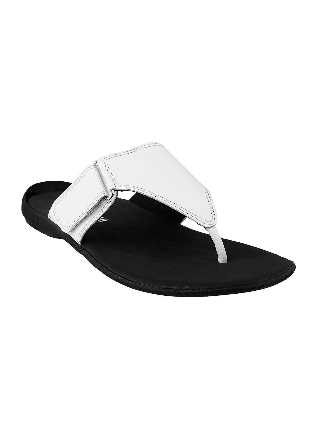 mochi men white leather sandals