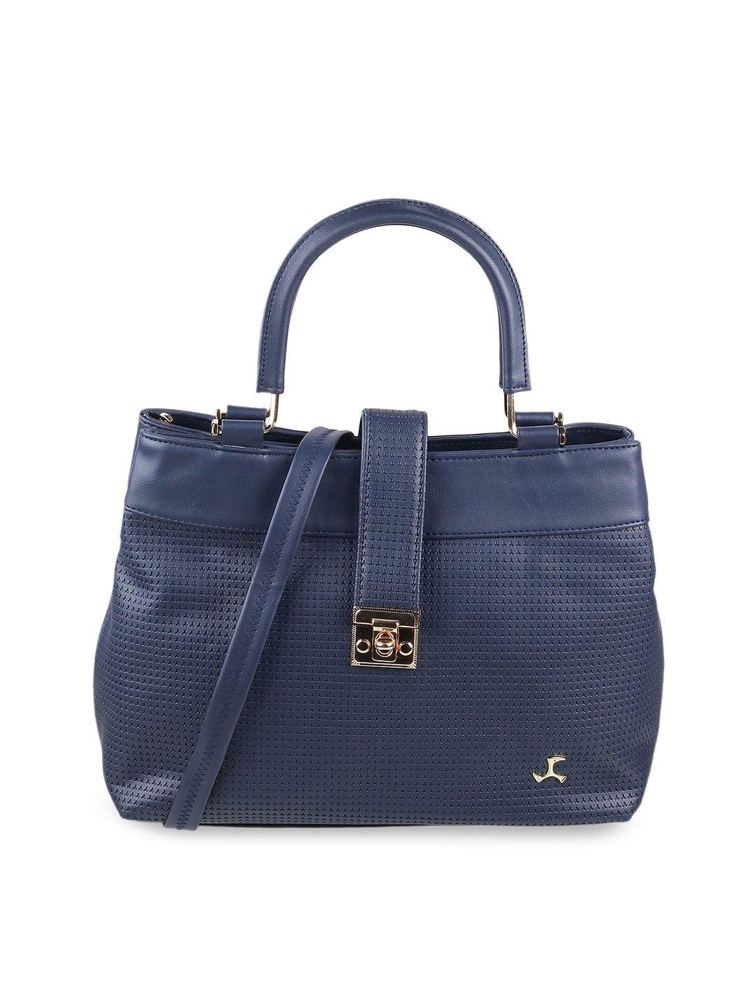 mochi blue structured handheld bag