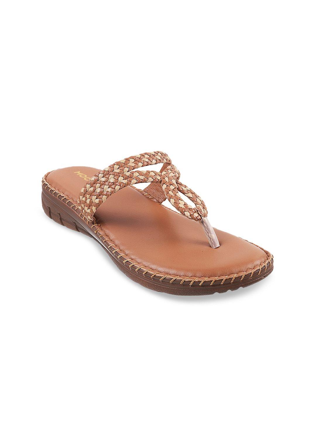 mochi braided leather t-strap flats