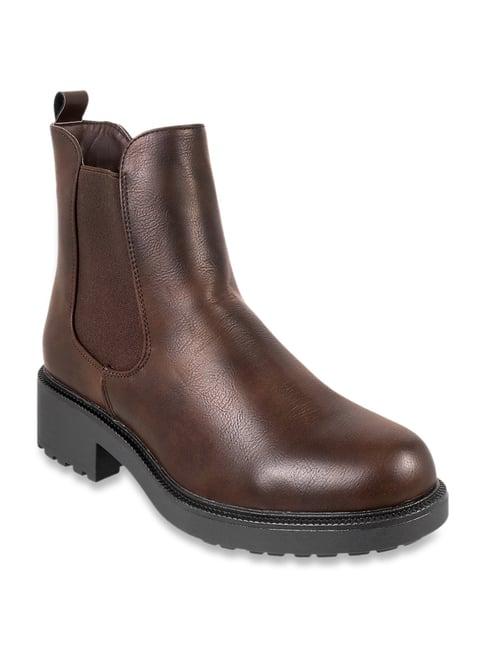 mochi brown chelsea boots