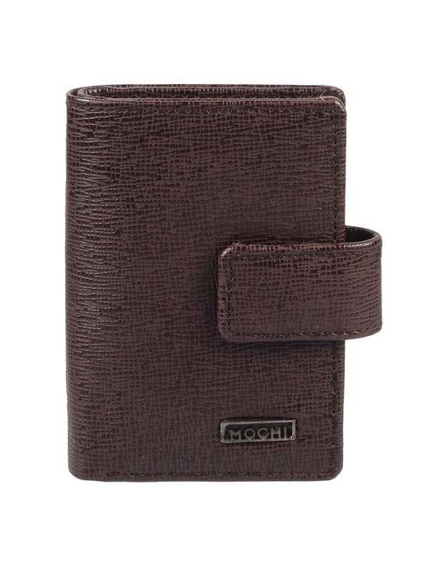 mochi brown textured passport holder
