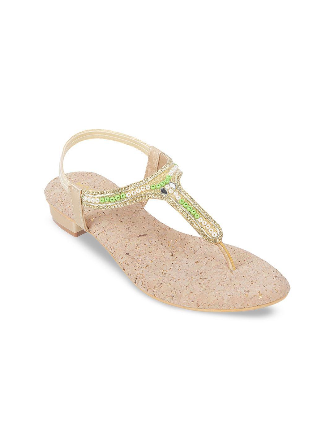 mochi embellished t-strap flats with backstrap