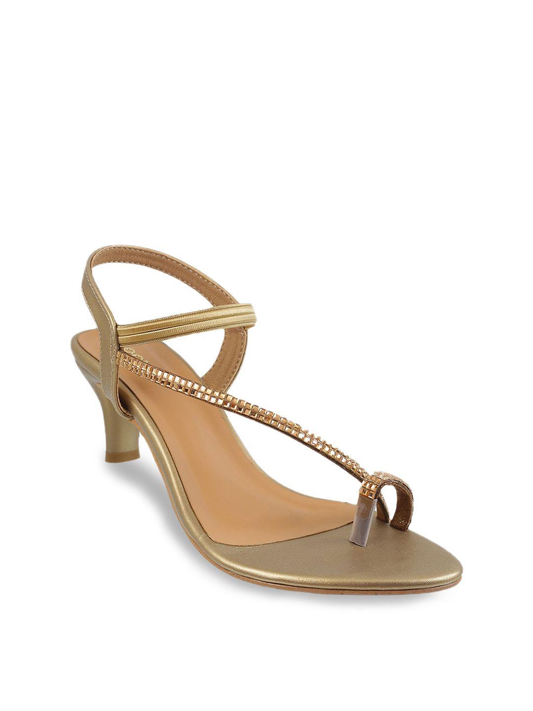 mochi gold-toned kitten sandals