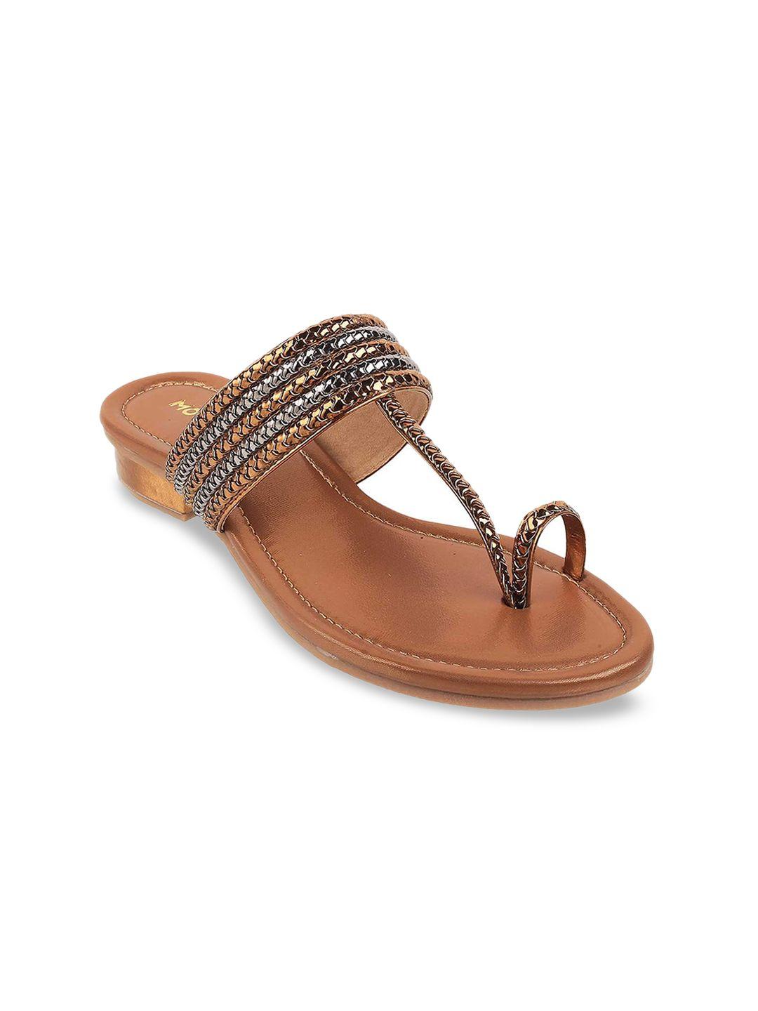 mochi gold-toned textured block sandals