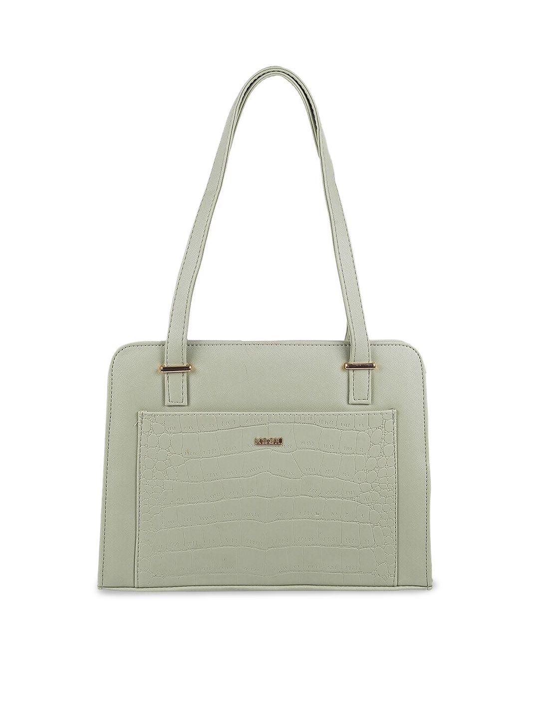 mochi green structured shoulder bag