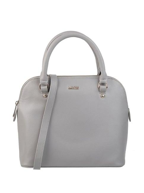 mochi grey solid medium handbag