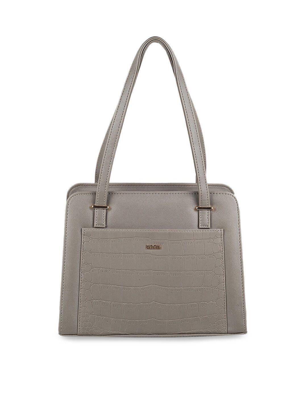 mochi grey structured shoulder bag