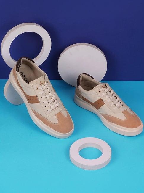 mochi men's beige casual sneakers