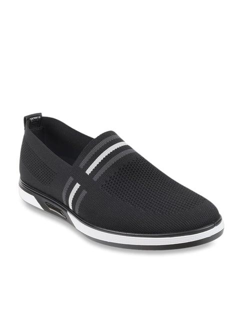 mochi men's black casual slip-ons