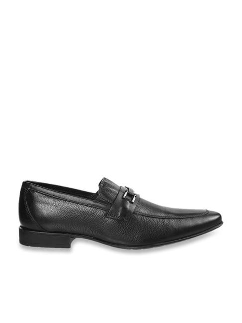 mochi men's black formal loafers