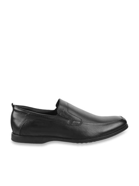 mochi men's black formal loafers