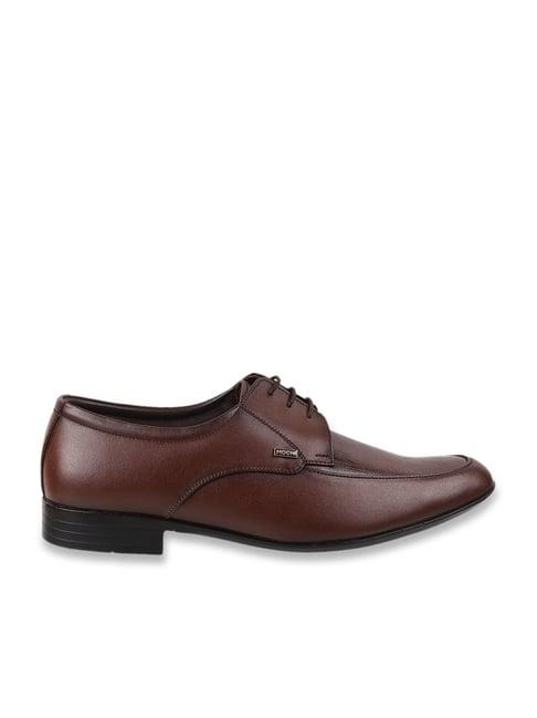 mochi men's brown derby shoes
