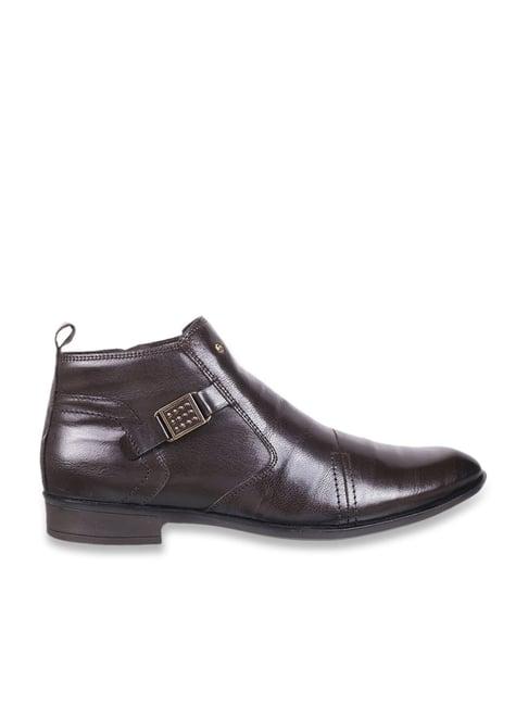 mochi men's brown formal boots