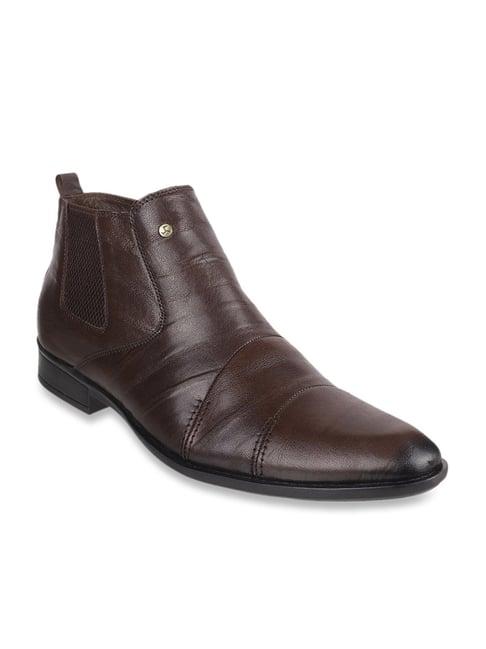 mochi men's brown formal boots