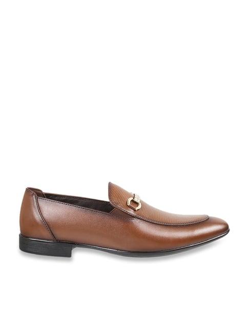 mochi men's brown formal loafers