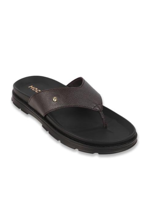 mochi men's brown thong sandals