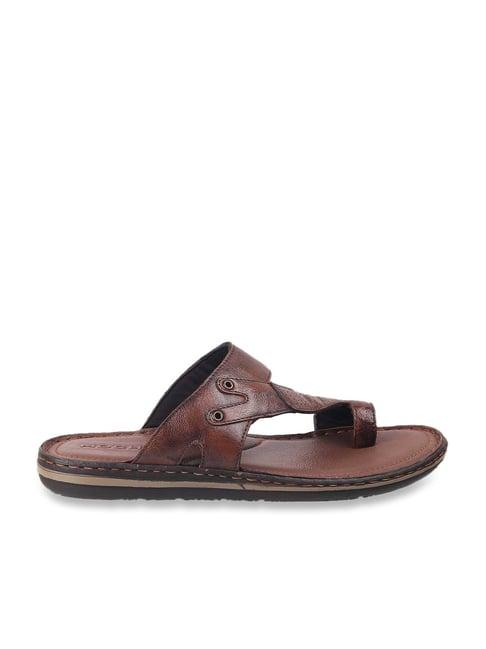 mochi men's brown toe ring sandals