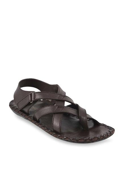 mochi men's dark brown toe ring sandals