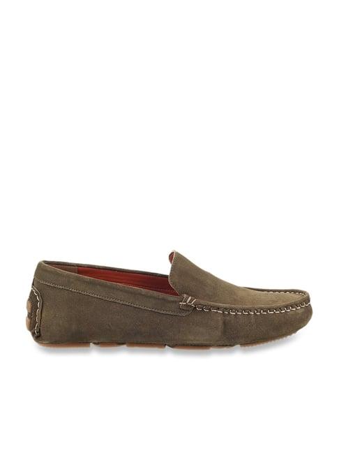 mochi men's green casual loafers