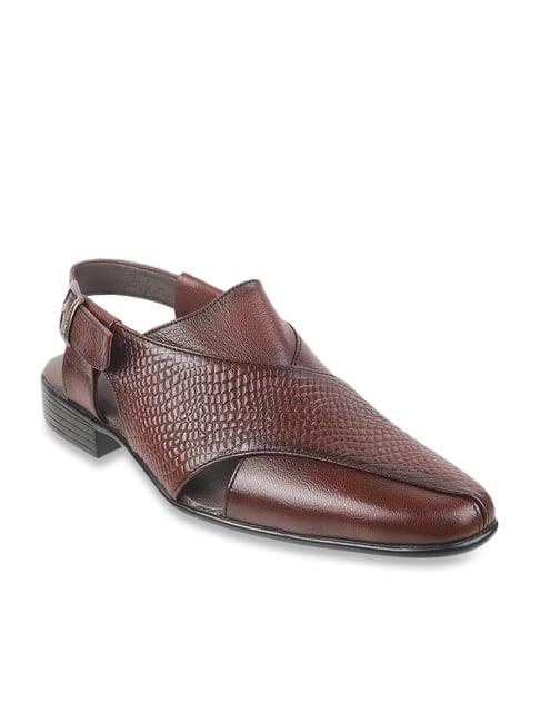 mochi men's maroon back strap sandals