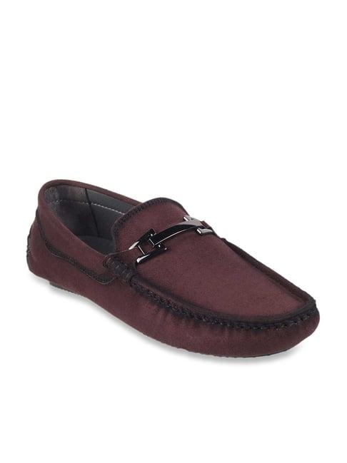 mochi men's maroon casual loafers