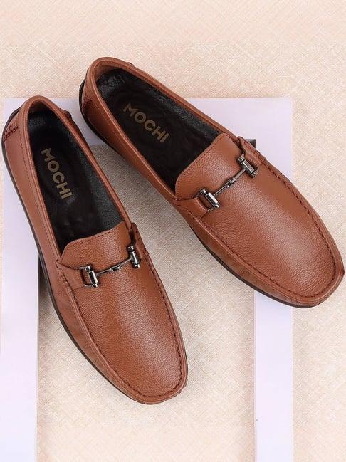 mochi men's tan casual loafers