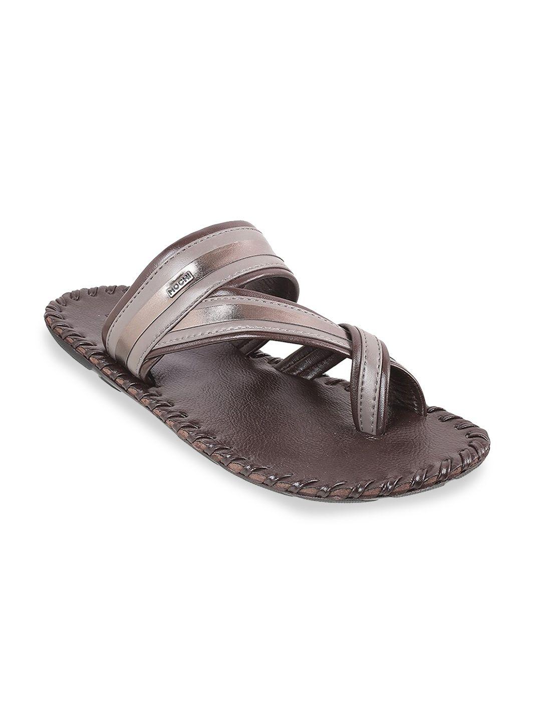 mochi men brown leather comfort sandals