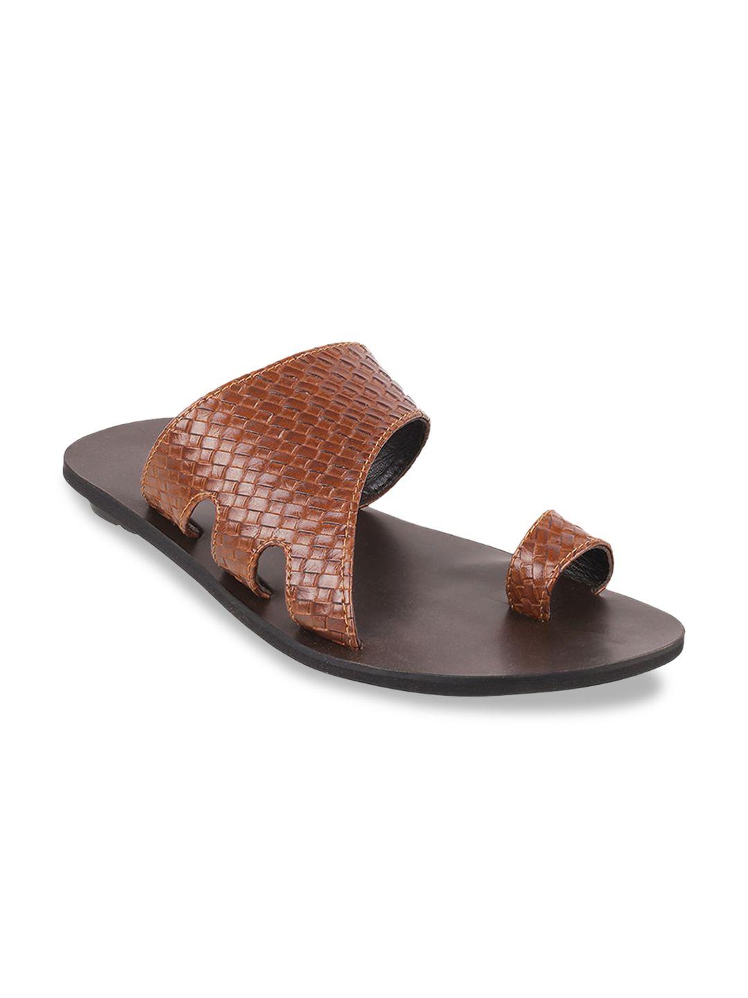 mochi men brown leather comfort sandals