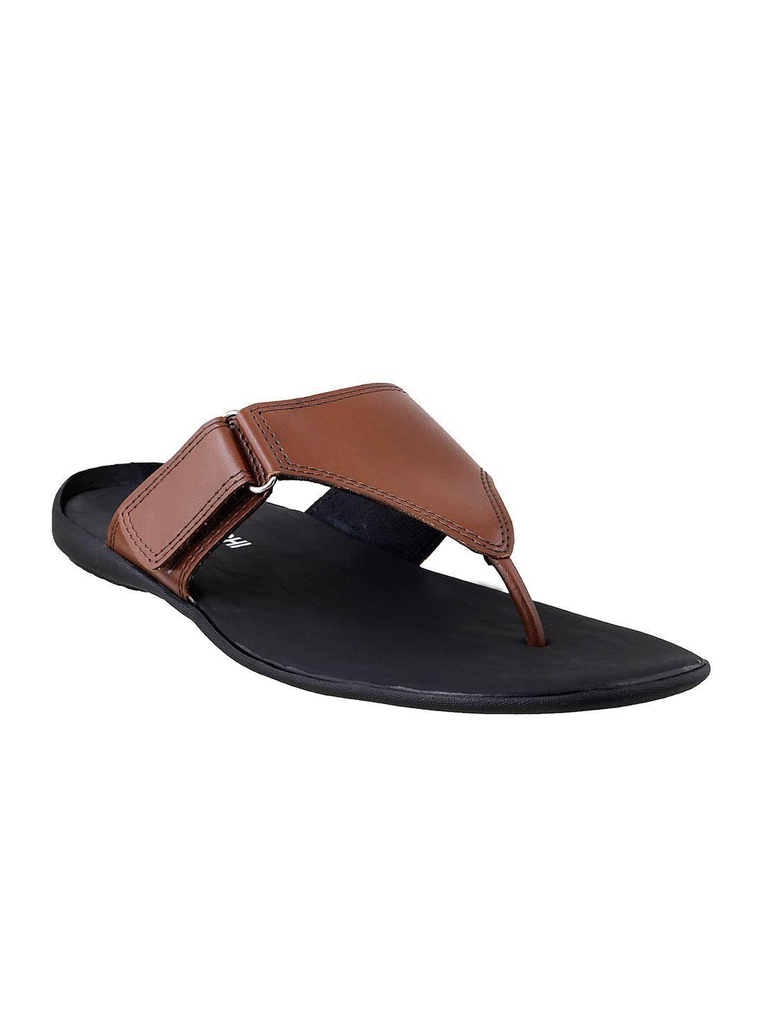 mochi men brown leather sandals