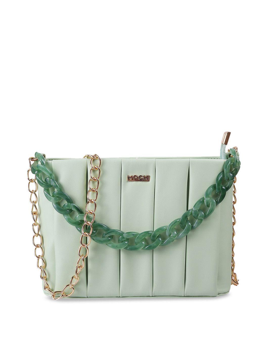 mochi mint green structured handheld bag