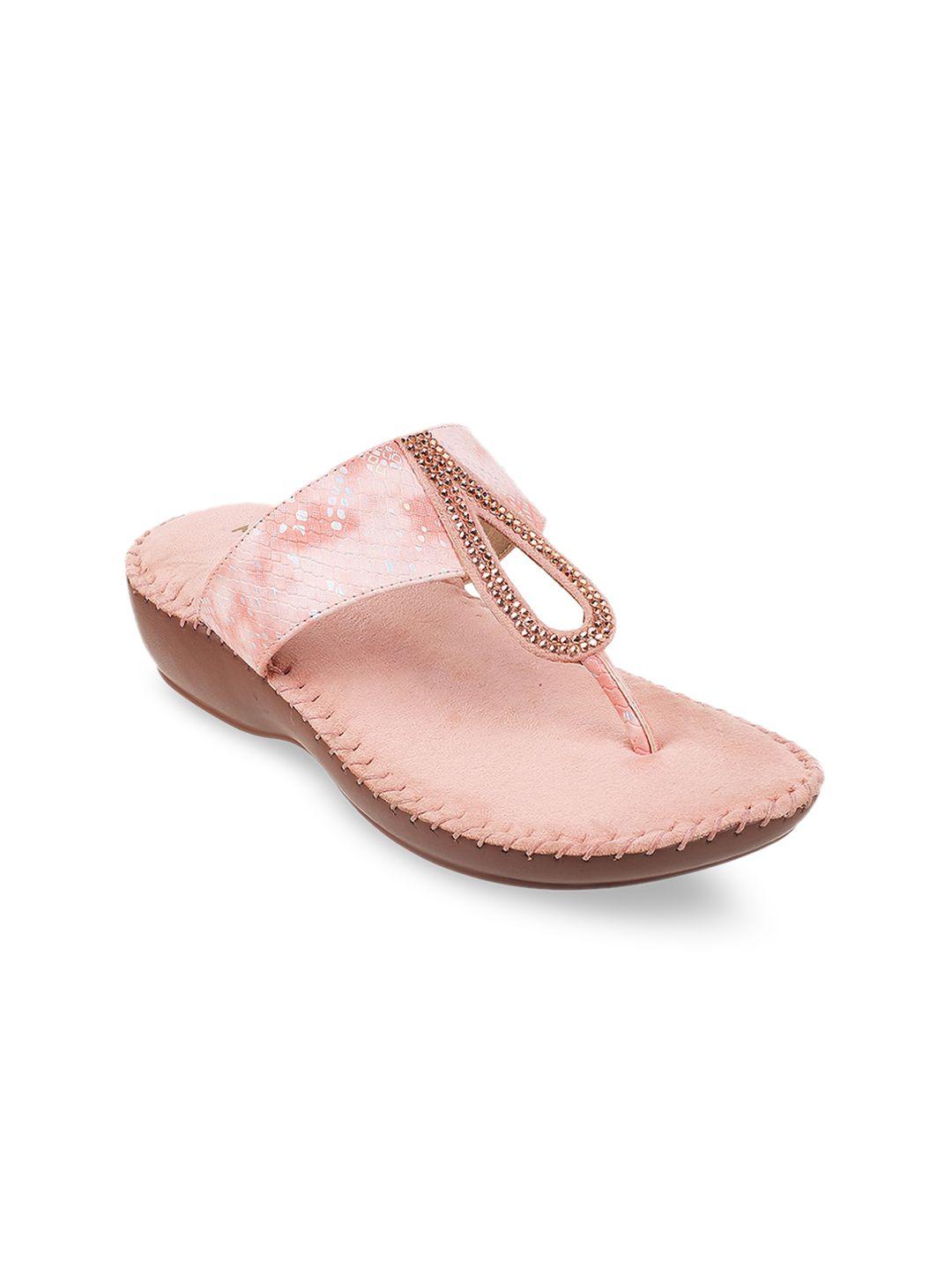 mochi pink embellished ethnic comfort heels