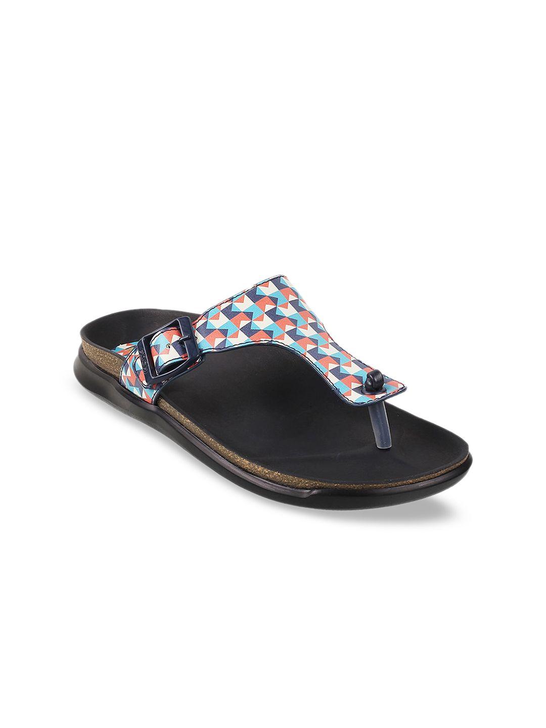 mochi printed t-strap flats